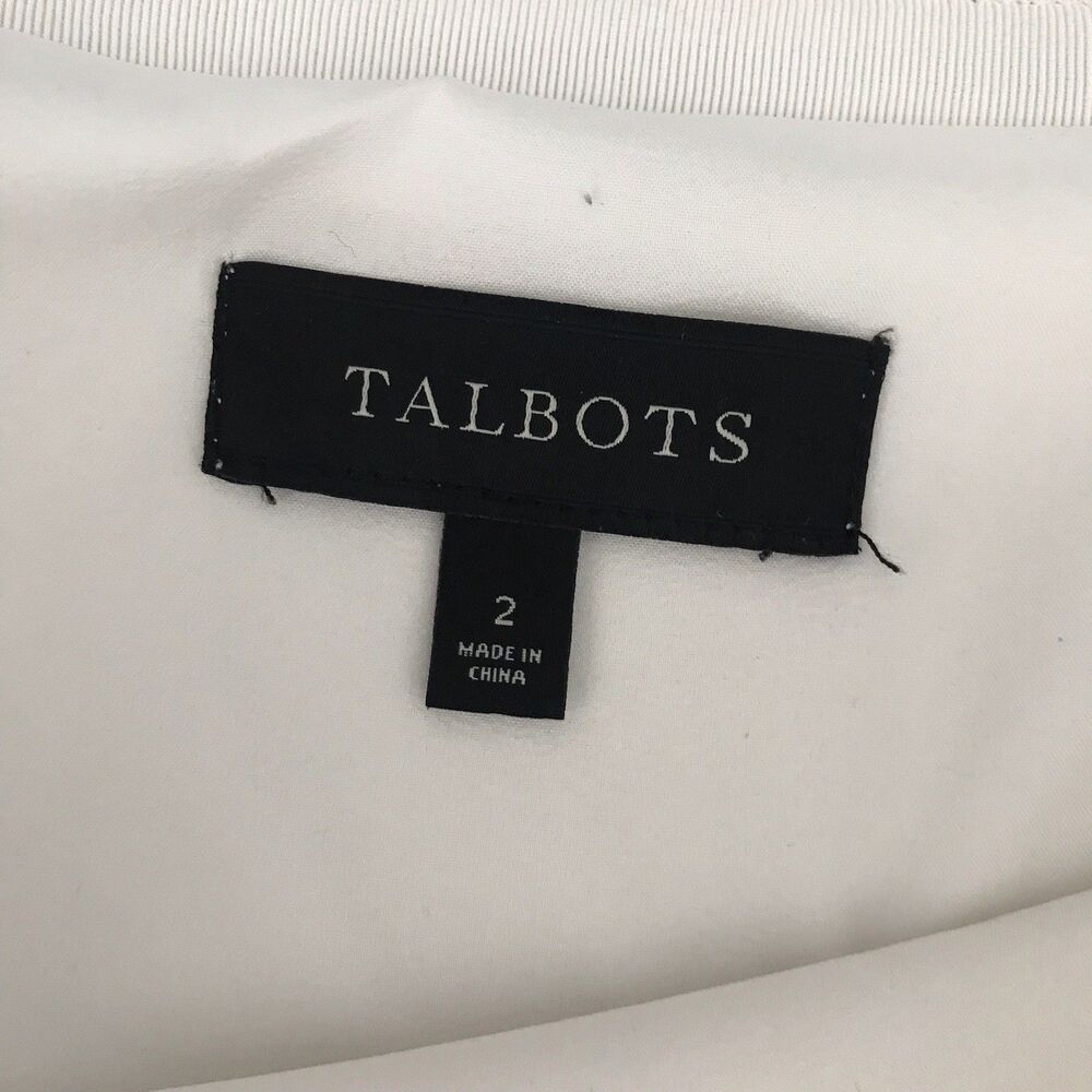 Talbots Ivory Neutral Straight Pencil Knee Length Skirt Women's Size 2 - Picture 9 of 9